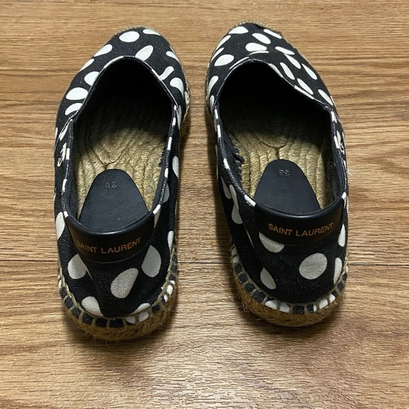 SAINT LAURENT polka dot Espadrille Flat - Picture 3 of 16